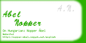 abel nopper business card